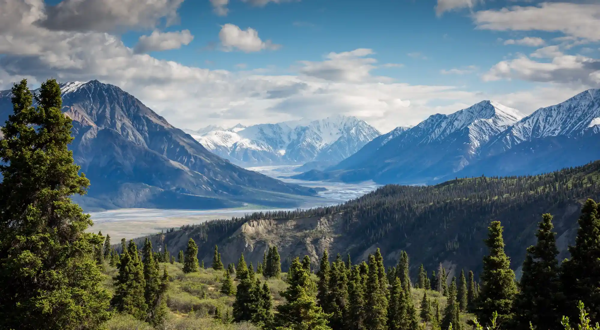A dramatic mountain landscape